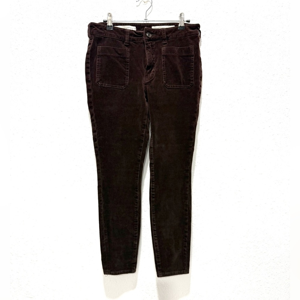 Pilcro and the letterpress Women's Brown Corduroy high rise skinny‎ Jeans28